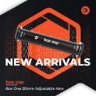 BOX ONE 20mm ADJUSTABLE (105mm to 130mm) FRONT AXLE BLACK