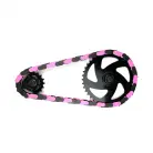 INSANE 1/2x1/8" CHAIN CAPS 56pc MULTICOLOR BLACK/PINK