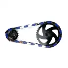 INSANE 1/2x1/8" CHAIN CAPS 56pc MULTICOLOR CHROME/BLUE