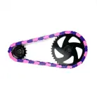 INSANE 1/2x1/8" CHAIN CAPS 56pc MULTICOLOR PURPLE/PINK