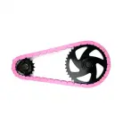 INSANE 1/2x1/8" CHAIN CAPS 56pc SOLID PINK