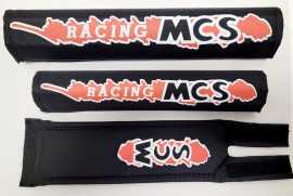 MCS RACING RETRO BMX PADSET BLACK/RED/WHITE