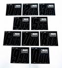 MCS 3" NUMBERPLATE & 2" SIDEPLATE INDIVIDUAL NUMBER PACKS BLACK