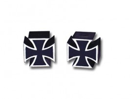TRIK TOPZ IRON CROSS VALVE CAPS (PAIR)