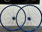RACE INC. 29x1.75" 36H 3/8" HIGH FLANGE WHEELSET BLUE